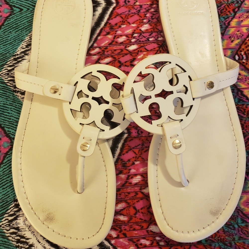 Tory BurchMiller Medallion Leather Flat Thong